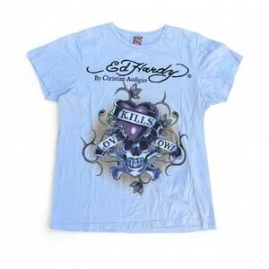 Vintage VTG Ed Hardy By Christian Audigier Graphic T-Shirt